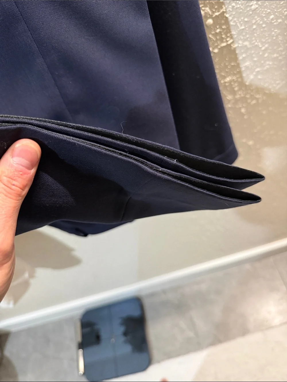 Suitsupply Traveller Suit: Navy Blue Two-Button Wool Suit Jacket